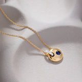 Eclipse Created Sapphire Necklace