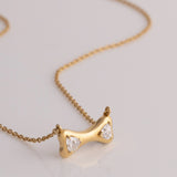 Diamond Heart Bone Necklace
