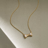 Diamond Heart Bone Necklace