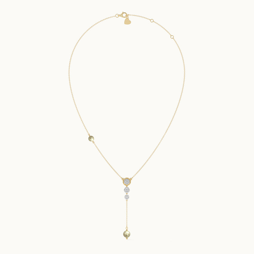 Teardrop Diamond Lariat Necklace, 14K Gold Vermeil, 1/3 ct Lab Grown Diamond-8