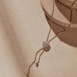Adjustable Heart Diamond Lariat Necklace