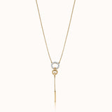 Sparkling Loop Diamond Lariat Necklace