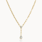 Dew Drop Diamond Lariat Necklace