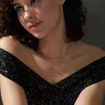 Charm Station Necklace, 14K Gold Vermeil, 3/8 ct Lab Grown Diamond-5