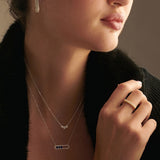 Three Stone Diamond Necklace