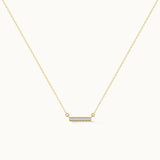 Chain Link Diamond Bar Necklace
