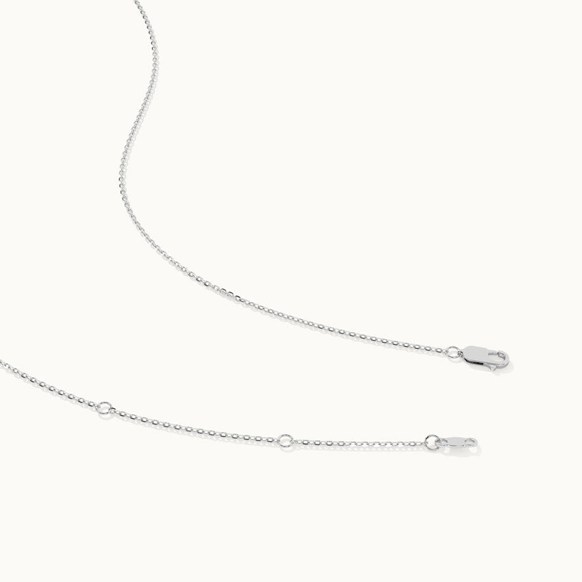 Three Stone Diamond Bar Necklace, Sterling Silver, 1/3 ct Lab Grown Diamond-8