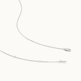 Classic Curved Diamond Bar Necklace
