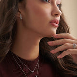 Classic Curved Diamond Bar Necklace