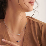 Line Diamond Bar Necklace