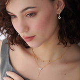Layered Diamond Necklace, 14K Gold Vermeil, 1/6 ct Lab Grown Diamond-5