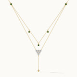 Layered Diamond Necklace, 14K Gold Vermeil, 1/6 ct Lab Grown Diamond-3