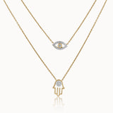 Talisman Layered Diamond Necklace