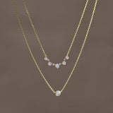 Duo Layered Diamond Necklace