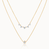 Duo Layered Diamond Necklace