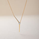Y Solitaire Lariat Necklace