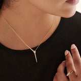 Y Solitaire Lariat Necklace