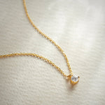 Round Solitaire Necklace, 14K Gold Vermeil, 1/4 ct Lab Grown Diamond-5