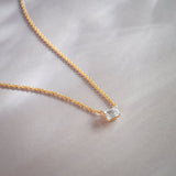 Emerald Solitaire Necklace