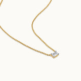 Emerald Solitaire Necklace