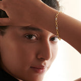Round Cluster Diamond Link Bracelet