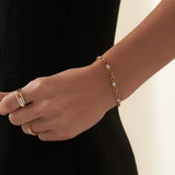 Round Cluster Diamond Link Bracelet