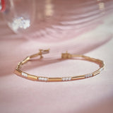 Station Bar Diamond Link Bracelet