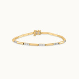 Station Bar Diamond Link Bracelet