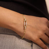 Oval Link Diamond Bracelet