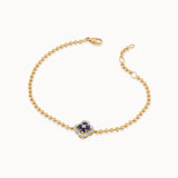 Sapphire Clover Chain Bracelet