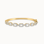 Interlinked Diamond Paperclip Oval Bracelet, 14K Gold Vermeil, 1 ct Lab Grown Diamond-3