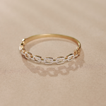 Interlinked Diamond Paperclip Oval Bracelet, 14K Gold Vermeil, 1 ct Lab Grown Diamond-6