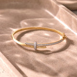 Bold Edge Diamond Oval Bracelet