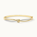Celtic Diamond Knot Bracelet, 14K Solid Gold, 1/3 ct Lab Grown Diamond-3