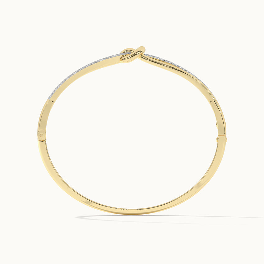 Celtic Diamond Knot Bracelet, 14K Solid Gold, 1/3 ct Lab Grown Diamond-6