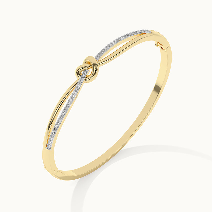 Celtic Diamond Knot Bracelet, 14K Gold Vermeil, 1/3 ct Lab Grown Diamond-5