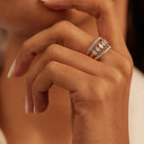 Wide Baguette Diamond Band