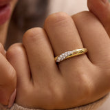 Wave Pave Diamond Ring