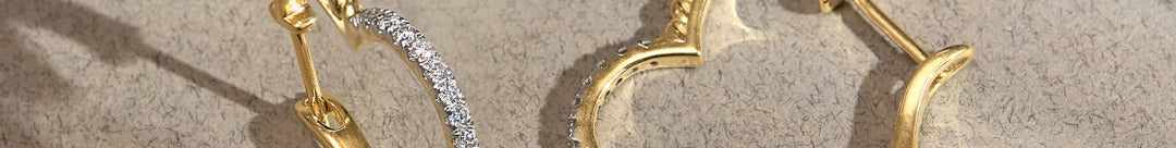 Heart Twisted Diamond Hoops