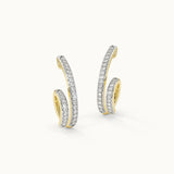 Coiled Diamond Hoop Earrings