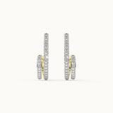 Coiled Diamond Hoop Earrings