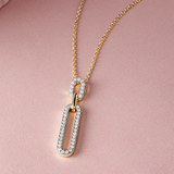 Interlinked Paperclip Diamond Necklace