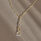 Linear Link Drop Necklace