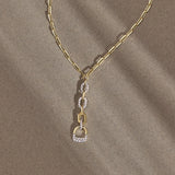 Linear Link Drop Necklace
