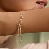 Oval Link Diamond Bracelet