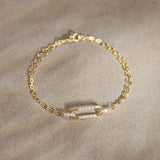 Oval Link Diamond Bracelet