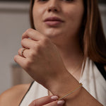 Beaded Oval Diamond Bracelet, 14K Gold Vermeil, 7/8 ct Lab Grown Diamond-3