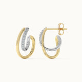 Two-Tone Twisted Hoops
