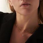 Round Solitaire Necklace, 14K Gold Vermeil, 1/4 ct Lab Grown Diamond-2