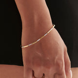 Station Bar Diamond Link Bracelet